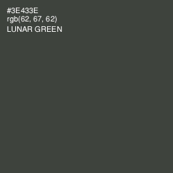#3E433E - Lunar Green Color Image